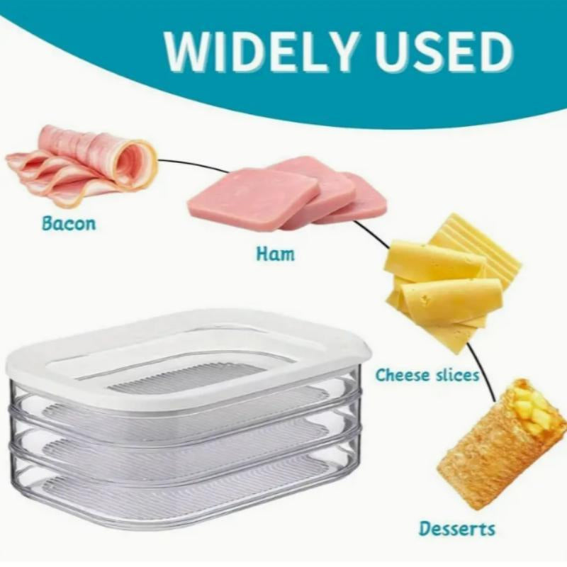 📢📢42% OFF !! ⏰3 Layer Reusable Food Storage Containers with Lid Clear Fridge Crisper