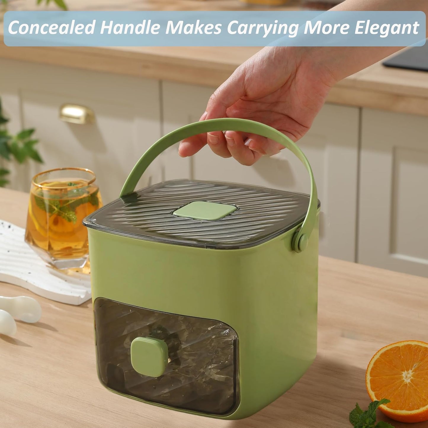 ❄️Portable Ice Maker with Lid and Storage Box🧊