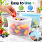 Reusable Silicone Zip Containers-Set of two (one large, one small)
