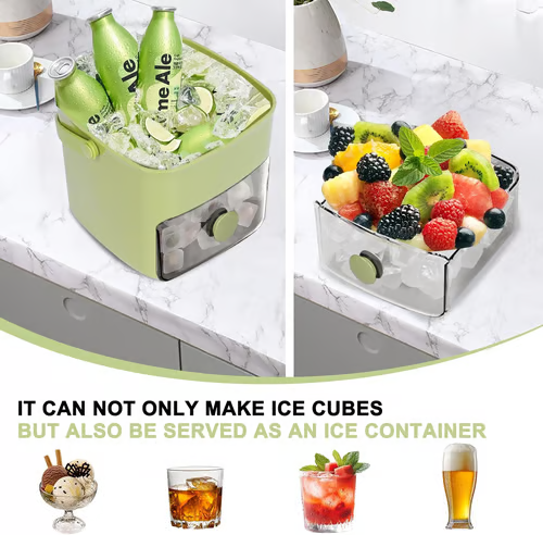 ❄️Portable Ice Maker with Lid and Storage Box🧊