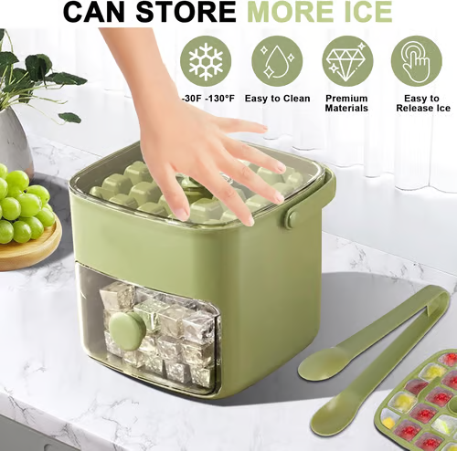 ❄️Portable Ice Maker with Lid and Storage Box🧊