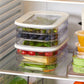 📢📢42% OFF !! ⏰3 Layer Reusable Food Storage Containers with Lid Clear Fridge Crisper