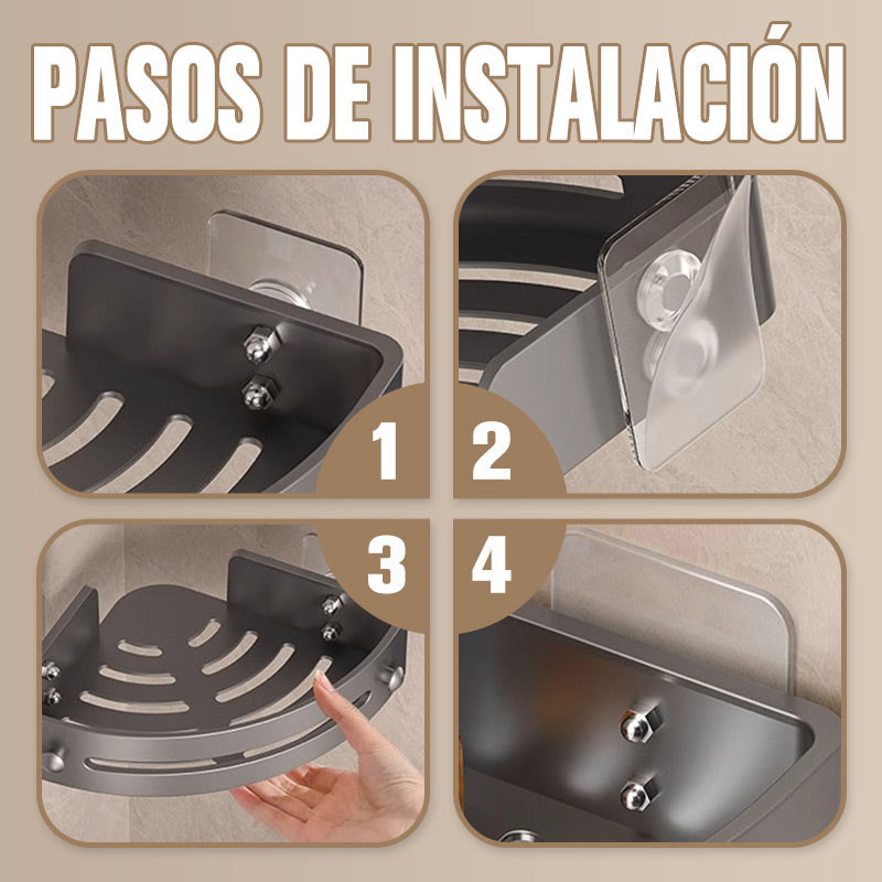 ✨Corner Shower Shelf without Drilling with Hooks
