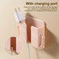 Multi-Functional Desk Organiser & Phone Charging Station | Compact ABS Storage Box with Side Hooks for Remotes, Cables & Keys