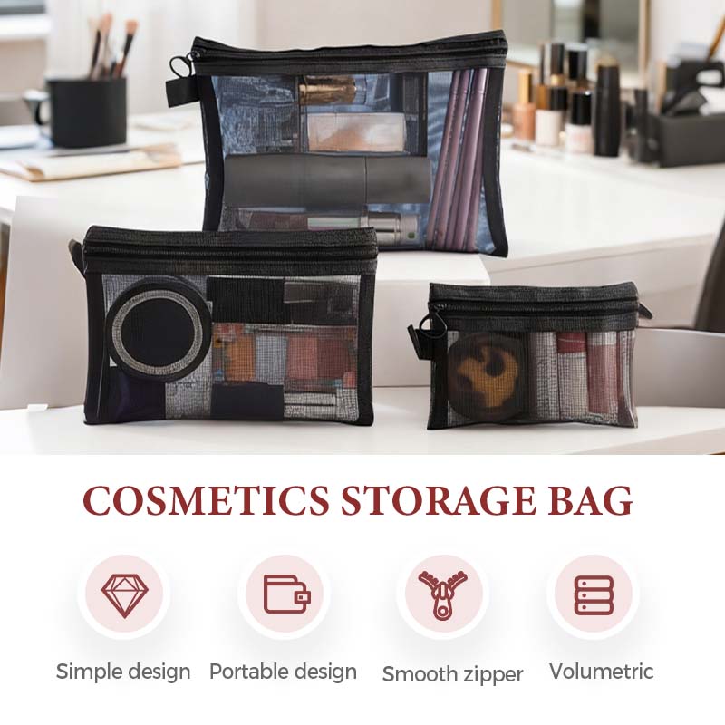 🔥 Portable Mesh Cosmetics Storage Bag