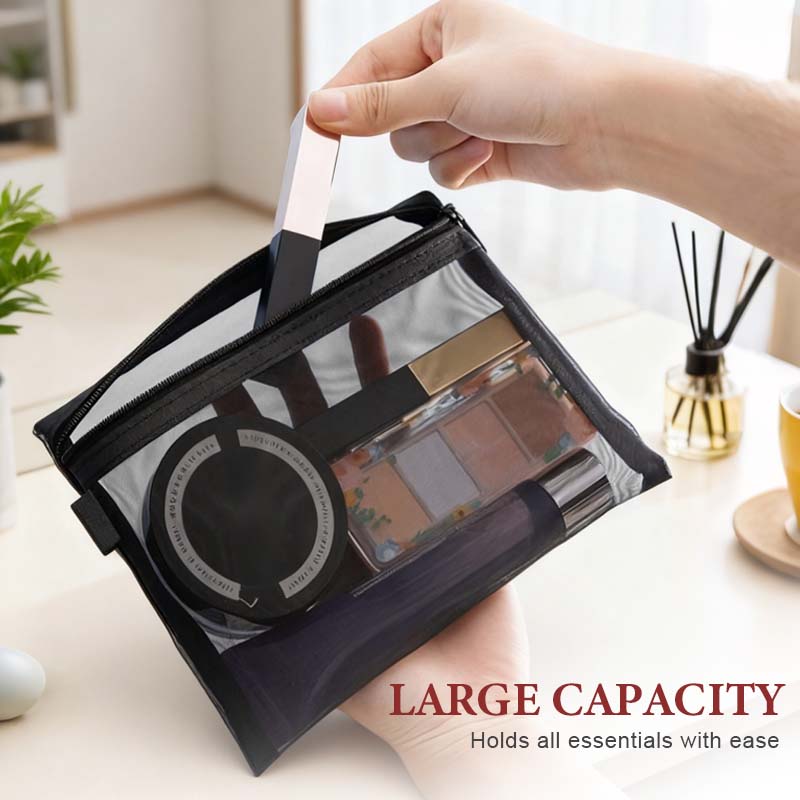 🔥 Portable Mesh Cosmetics Storage Bag