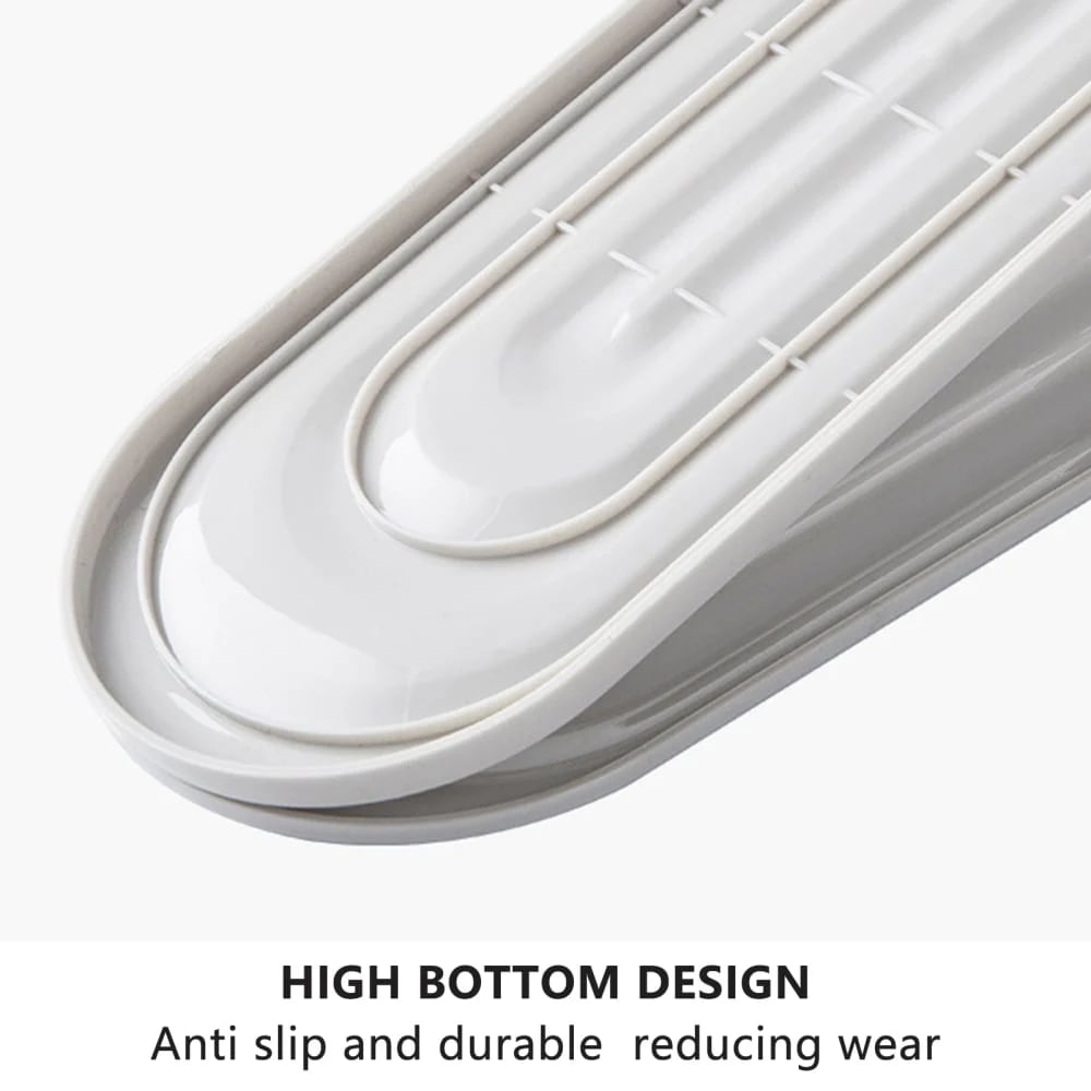 Shoe Storage Rack – Space-Saving Double Deck, Adjustable Grooves – Eco-Friendly PP, Easy Clean – Closet Essential! 🛡️💨