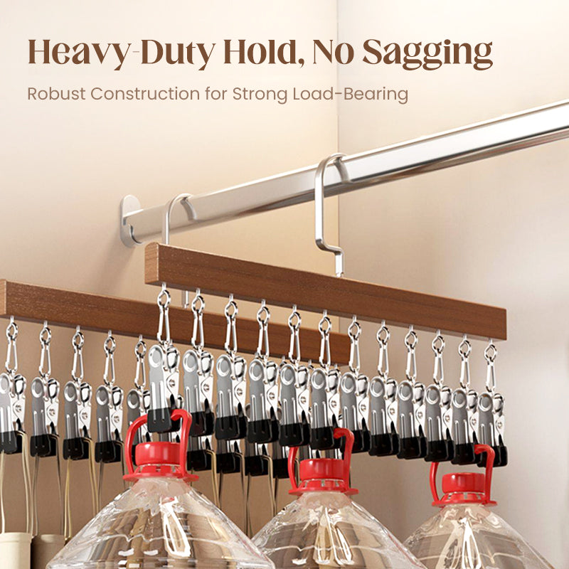 👕360° Swivel Multi-Hook Wardrobe Organizer