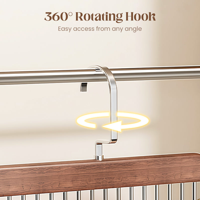 👕360° Swivel Multi-Hook Wardrobe Organizer
