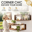 💝Rustic Wood Corner Wall Shelf