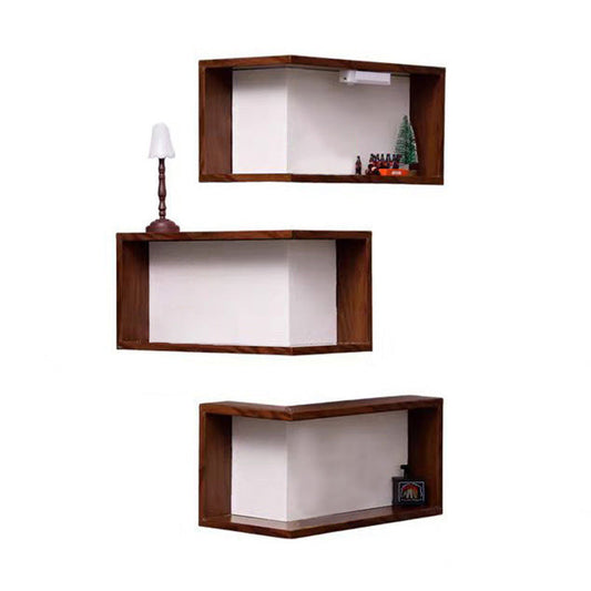 💝Rustic Wood Corner Wall Shelf
