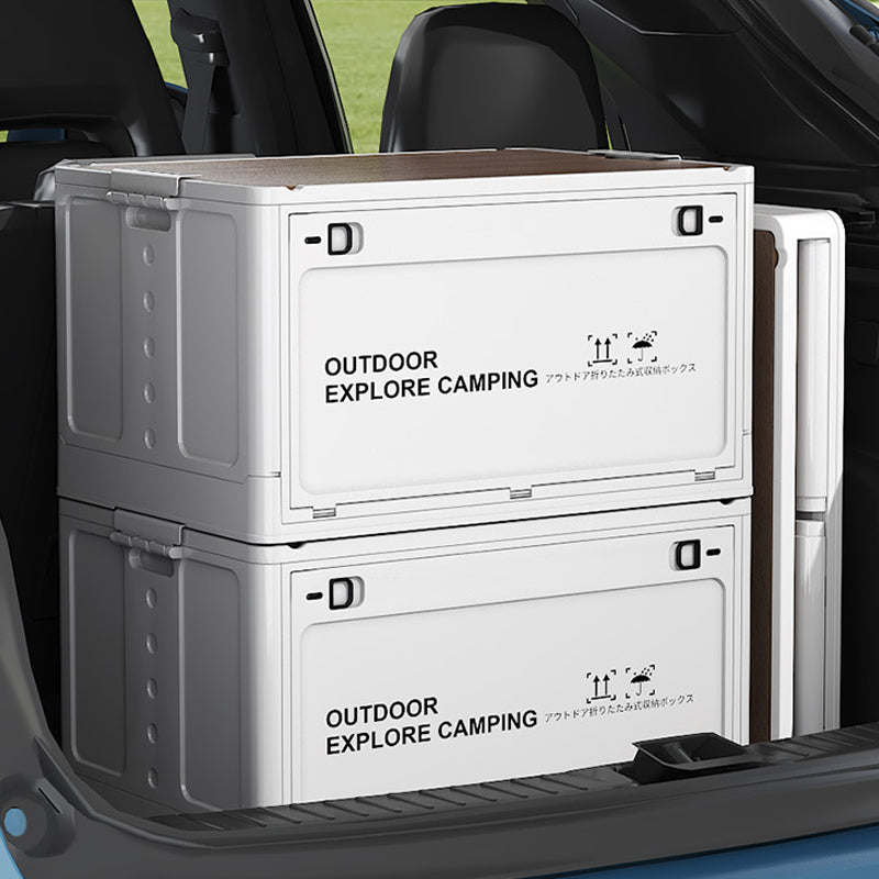 🔥Collapsible Camping Storage Box with Wooden Lid