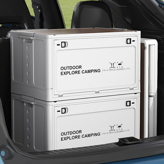 🔥Collapsible Camping Storage Box with Wooden Lid