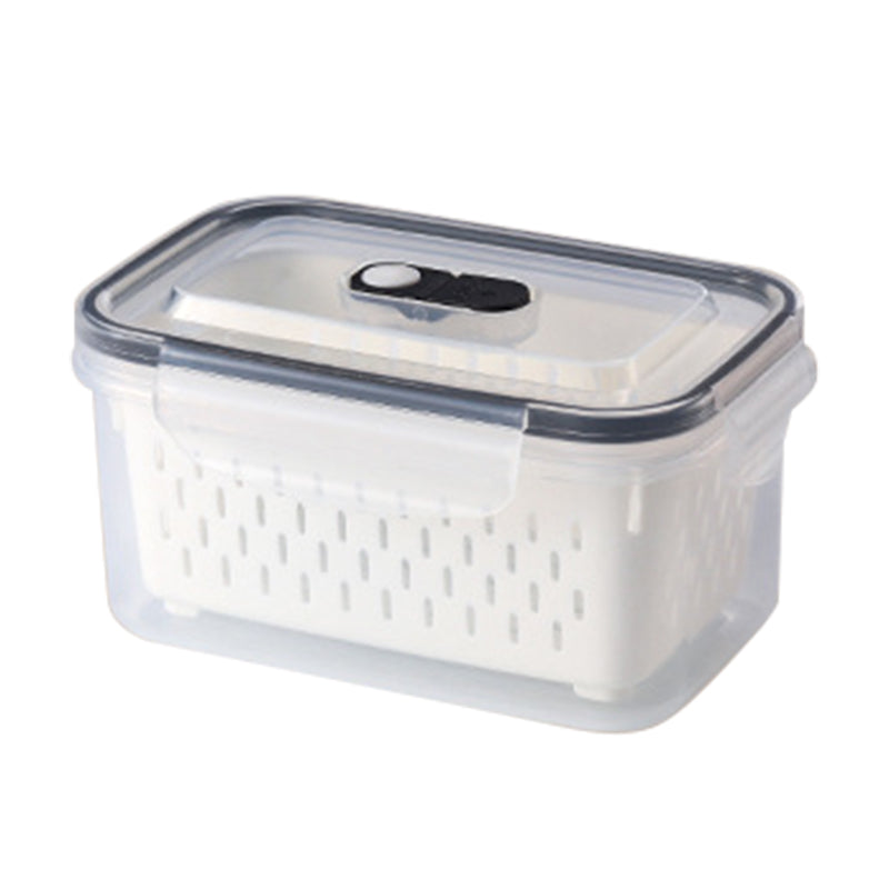 🥗 🧊 2 in 1 Draining Fresh-Keep Food Container – Airtight & Microwave Safe – Fridge Essential 🔒