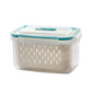 🥗 🧊 2 in 1 Draining Fresh-Keep Food Container – Airtight & Microwave Safe – Fridge Essential 🔒