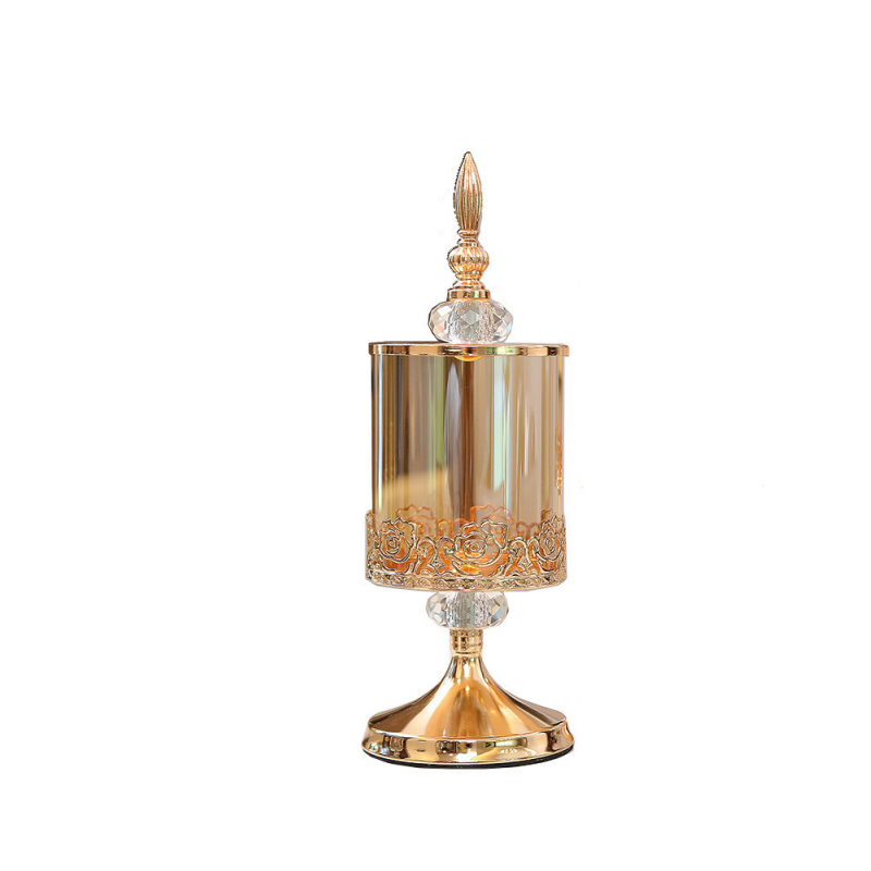 European-Style Glass Storage Jar with Lids