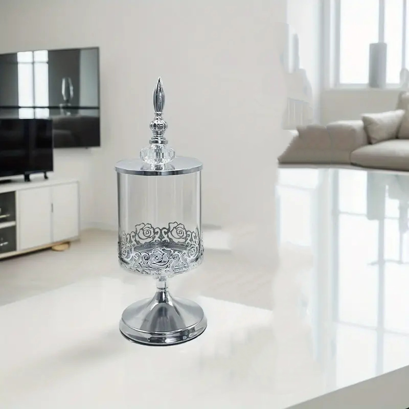 European-Style Glass Storage Jar with Lids