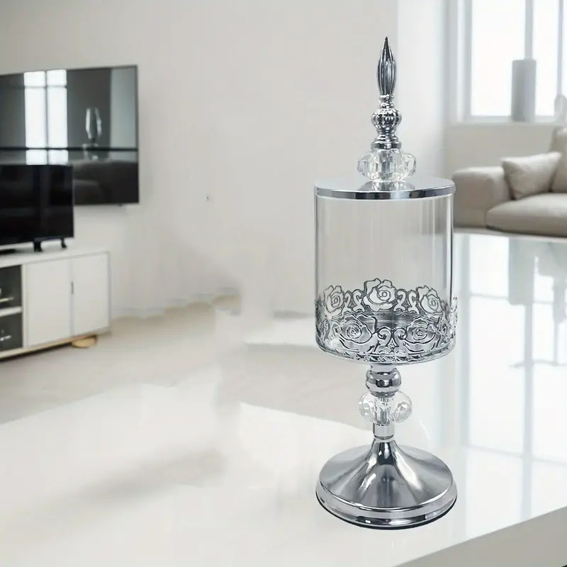 European-Style Glass Storage Jar with Lids