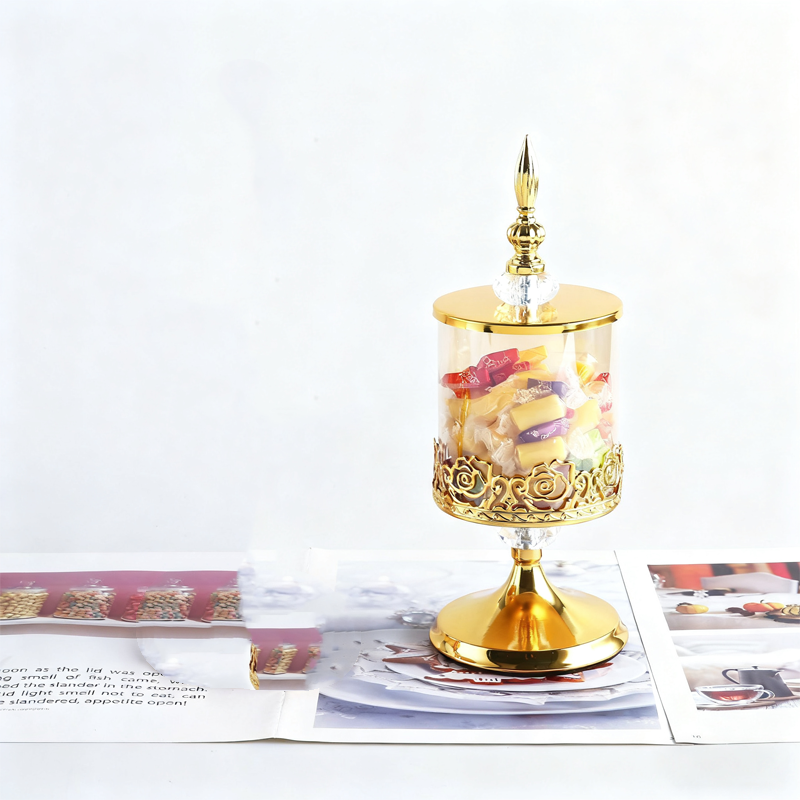 European-Style Glass Storage Jar with Lids