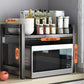 🍳✨ Expandable Microwave Rack – Adjustable, 75kg Capacity, Hooks Included 🧰