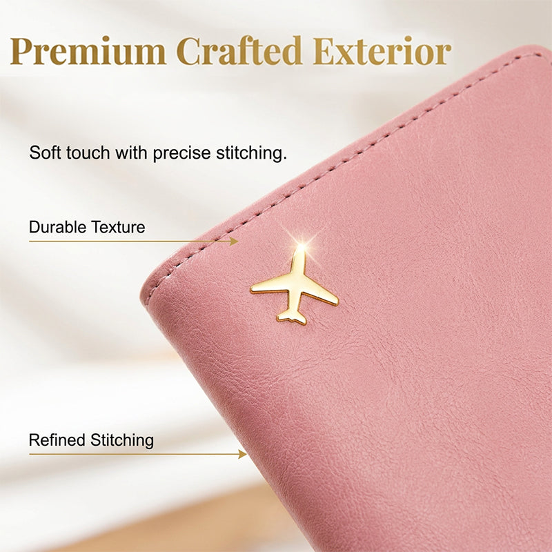 Multi-functional RFID Blocking Travel Passport Wallet