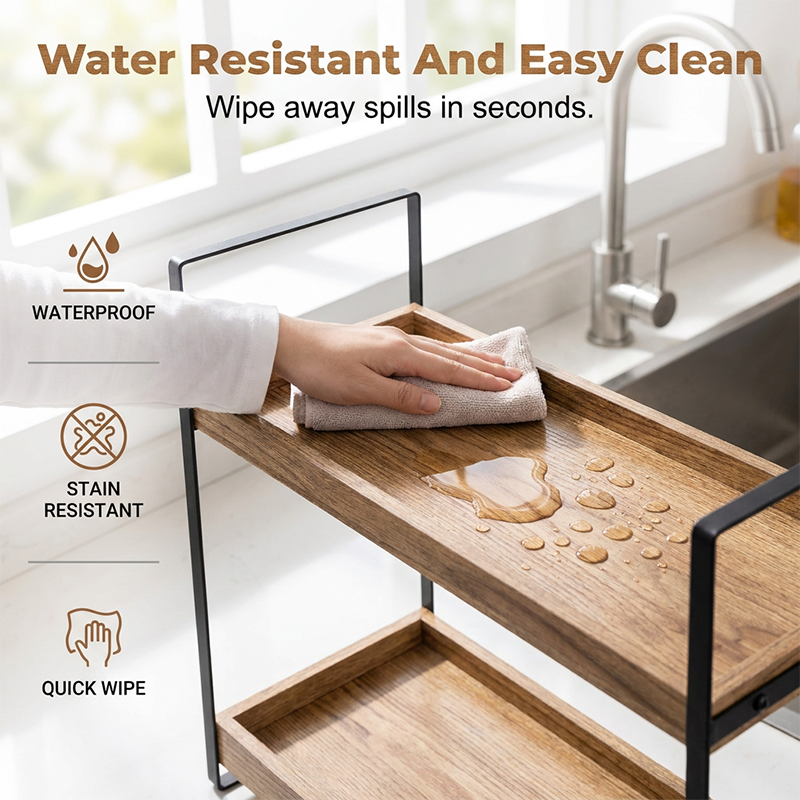 Versatile 2-Tier Wooden Organizer Rack