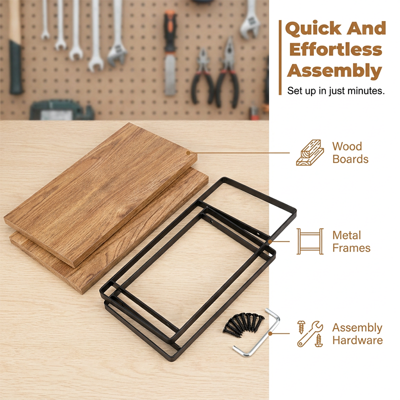 Versatile 2-Tier Wooden Organizer Rack