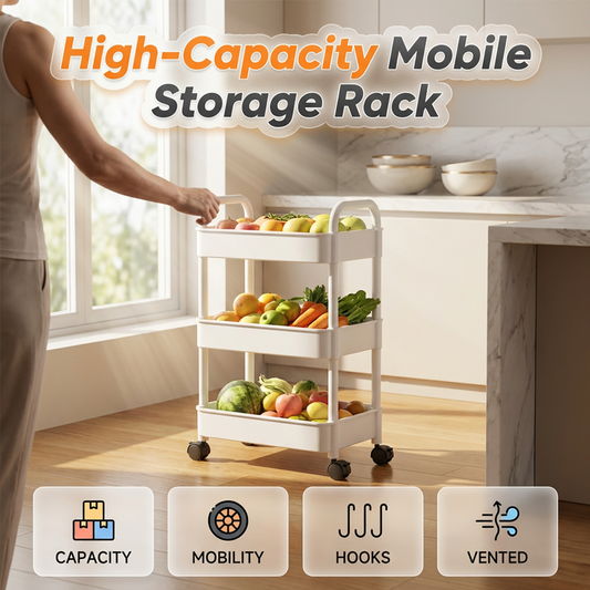 Mobile Kitchen Storage Organizer Rack