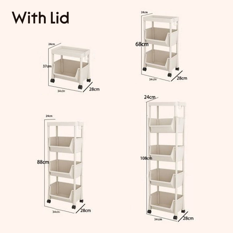 📦 Slim Rolling Cart ✨ Slide-Into-Gaps, Clutter Killer ✨