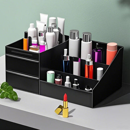 💥Desktop Makeup Organizer with Drawers – Space-Saving PP Design, Multi-Tiered Storage & Portable Slide Drawers ✨