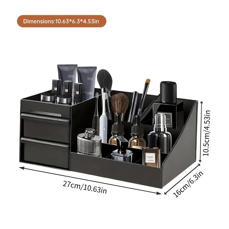 💥Desktop Makeup Organizer with Drawers – Space-Saving PP Design, Multi-Tiered Storage & Portable Slide Drawers ✨