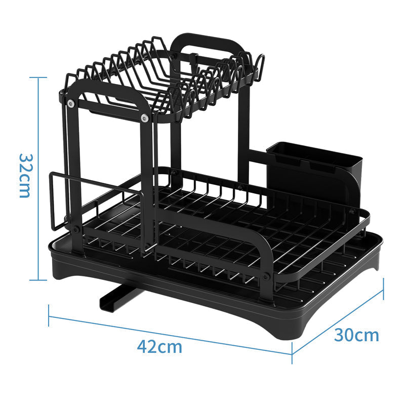 Double-Layer Kitchen Tableware Drying Rack