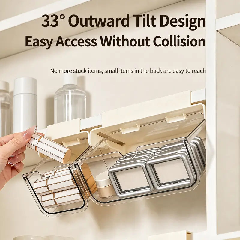 Under Shelf Pull-Out Drawer Organizer