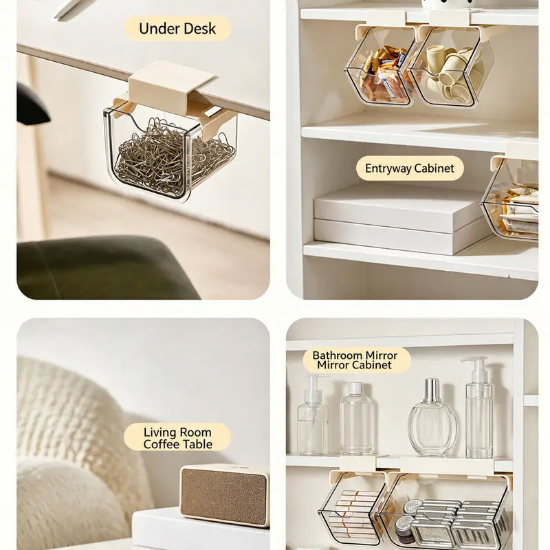 Under Shelf Pull-Out Drawer Organizer