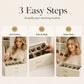 2-Tier Sunglasses Organizer Box with Transparent Glass Top Display