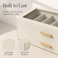 2-Tier Sunglasses Organizer Box with Transparent Glass Top Display
