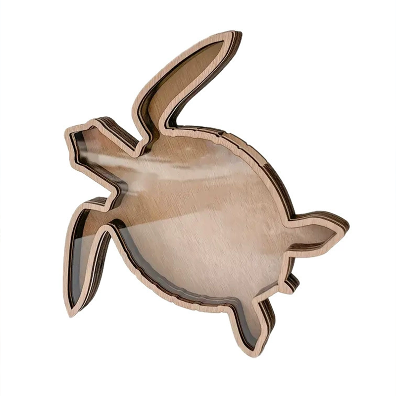 🐢Creative Wood Sea Turtle Shell Organizer