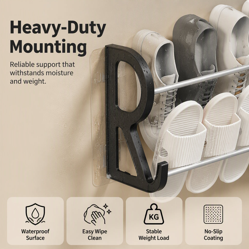 Drill-Free Wall-Mounted Shoe Rack