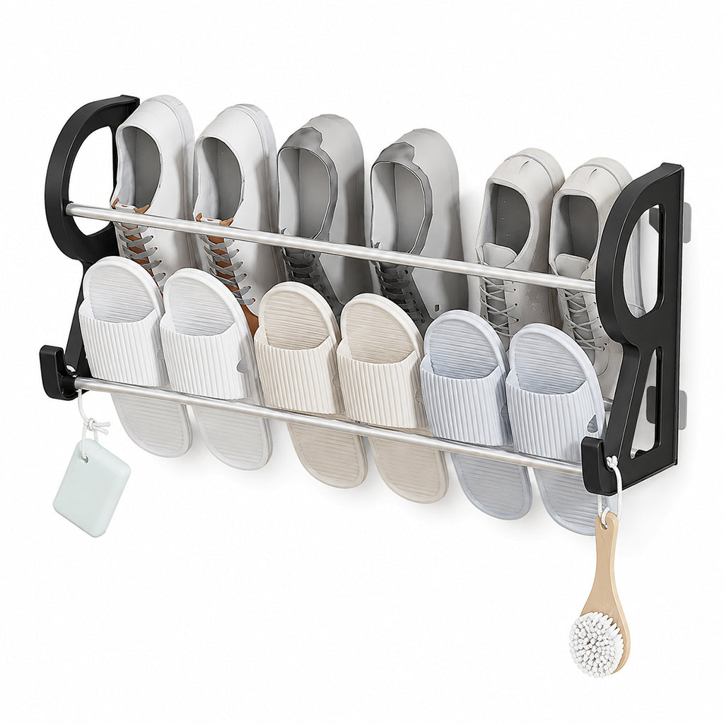 Drill-Free Wall-Mounted Shoe Rack