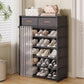 👟 🏠 Multi-Layer Shoe Rack – 360° Dustproof Protection, Removable Shelves & Dual Top Drawers – Compact Space-Saving Design ✨
