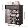 👟 🏠 Multi-Layer Shoe Rack – 360° Dustproof Protection, Removable Shelves & Dual Top Drawers – Compact Space-Saving Design ✨