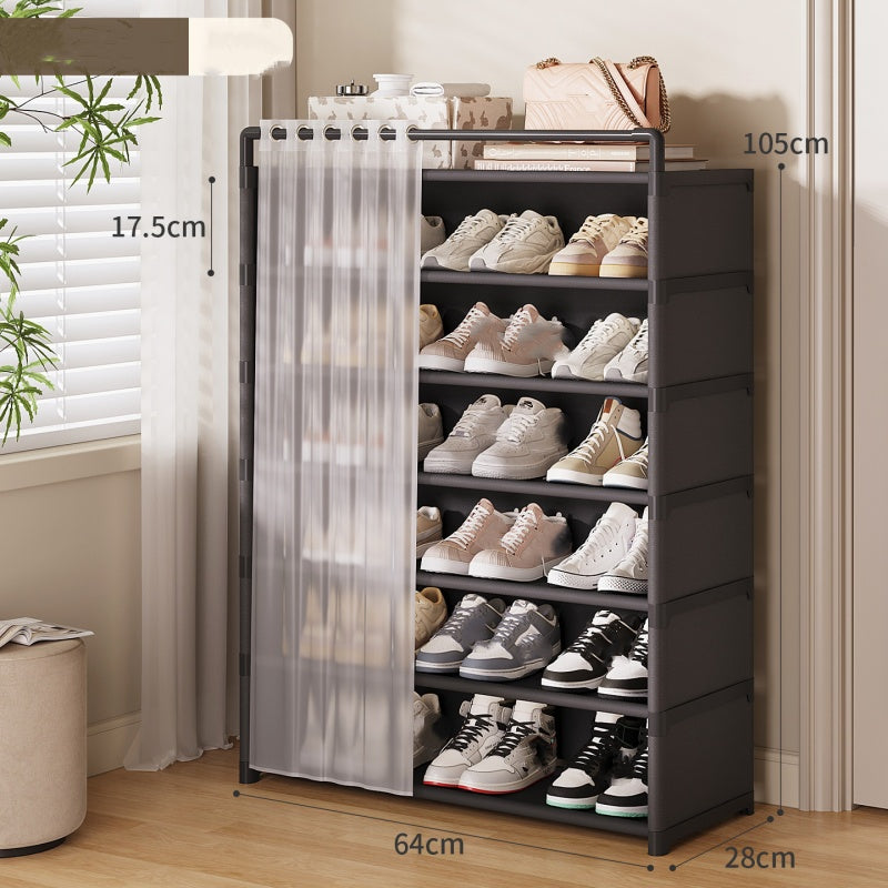 👟 🏠 Multi-Layer Shoe Rack – 360° Dustproof Protection, Removable Shelves & Dual Top Drawers – Compact Space-Saving Design ✨