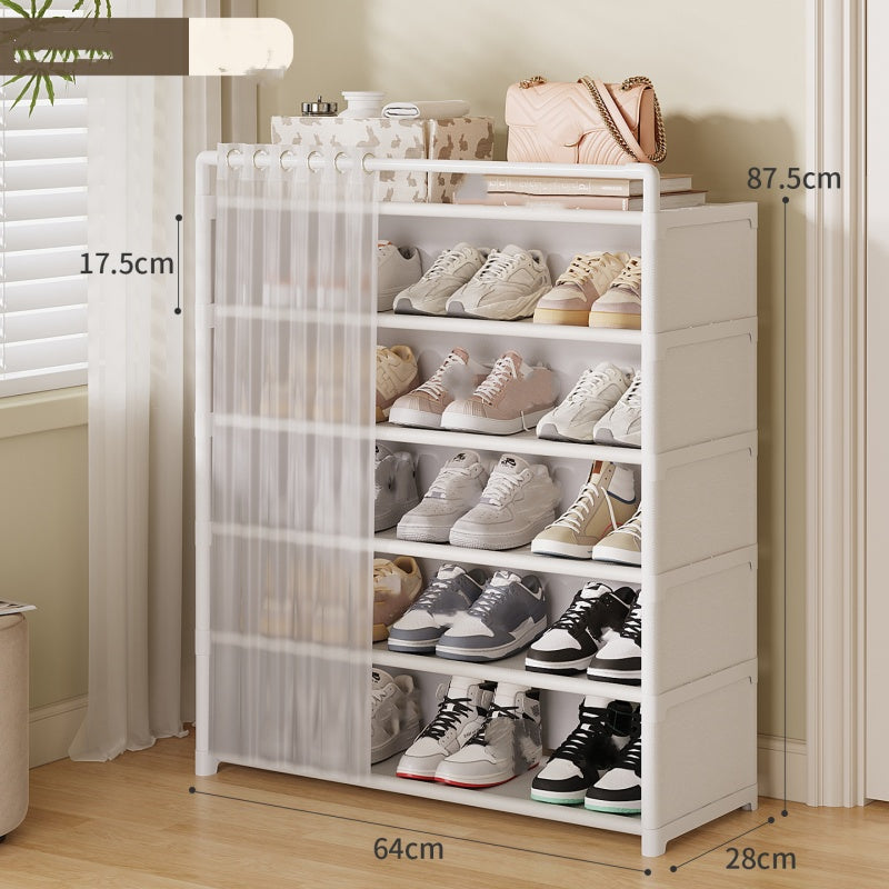 👟 🏠 Multi-Layer Shoe Rack – 360° Dustproof Protection, Removable Shelves & Dual Top Drawers – Compact Space-Saving Design ✨