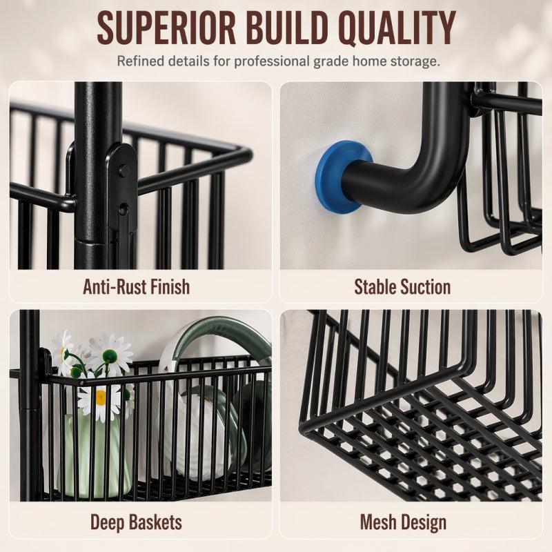 Over the Door Hanging Storage Basket Organizer