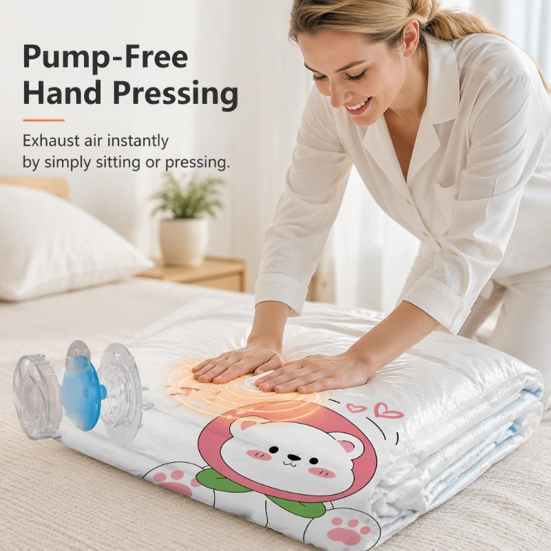 🥳Vacuum Storage Bags – Pump-free, 3D compression & leak-proof. Maximize space – grab yours! ✅