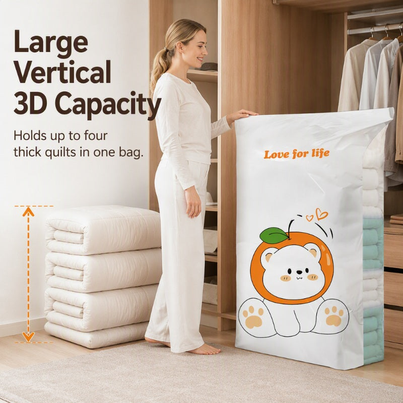 🥳Vacuum Storage Bags – Pump-free, 3D compression & leak-proof. Maximize space – grab yours! ✅
