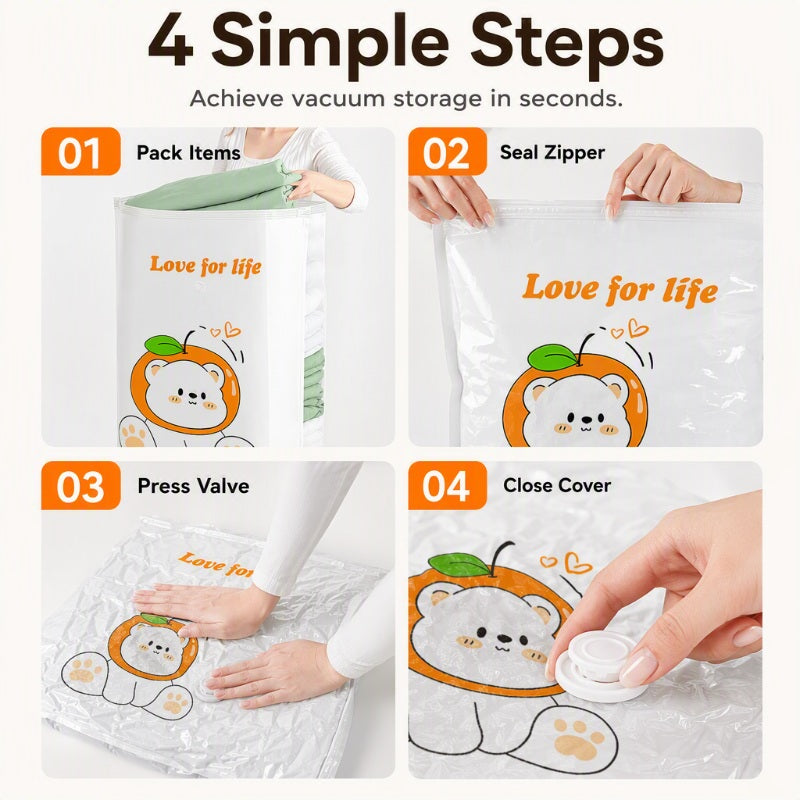 🥳Vacuum Storage Bags – Pump-free, 3D compression & leak-proof. Maximize space – grab yours! ✅