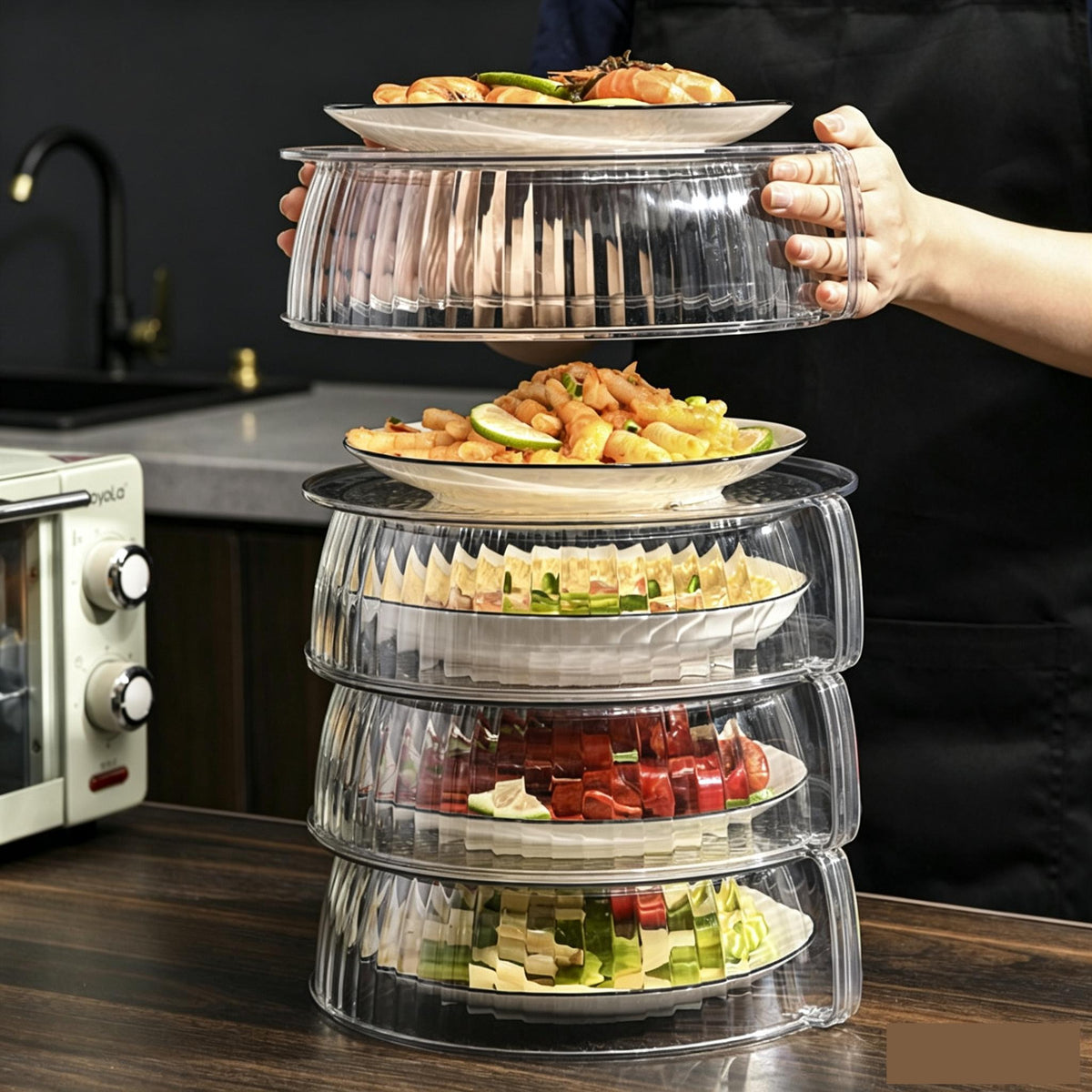 ⏳Time-Limited Special⏰Multi-Layer Stackable Microwave Food Cover