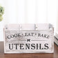 "Cook Eat Bake" Wooden Organizer Box