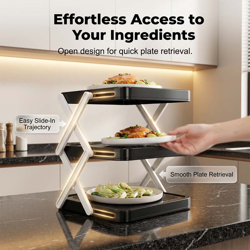 🍽️ 📦 4-Tier Bowl Storage Rack – Foldable, Stable & Maximizes Your Kitchen Space